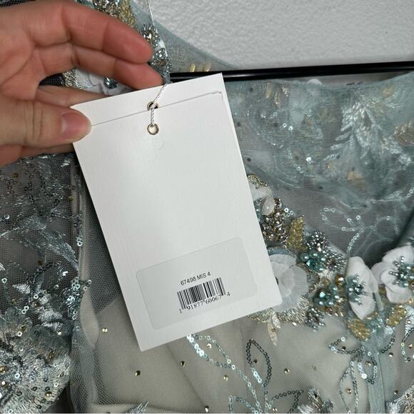 Mac Duggal 67498 Floral Embroidered Illusion Gown - Picture 13 of 13